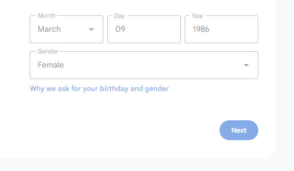 Enter date of birth