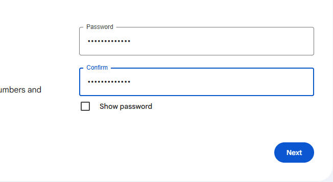 Set password