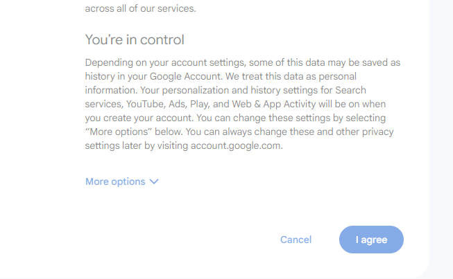 Privacy terms
